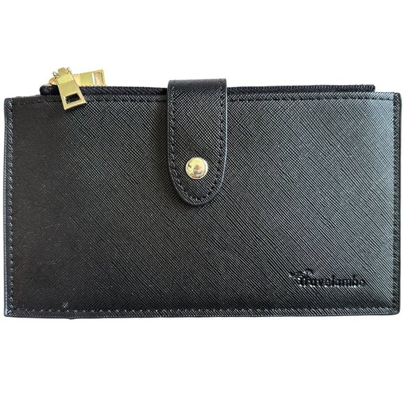 Travelambo Blck Wallet RFID Blocking Bifold Multicard Travel Security Minimalist - Picture 1 of 7